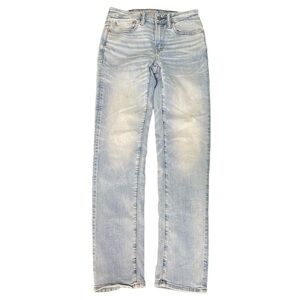 American Eagle Airflex+ Slim Straight Light Wash Denim Jeans Size 28x32